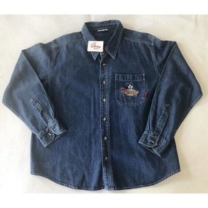 Vintage
Disney Store Paris Denim‎ Shirt Women’s XL Mickey Mouse Blue Jean Blouse